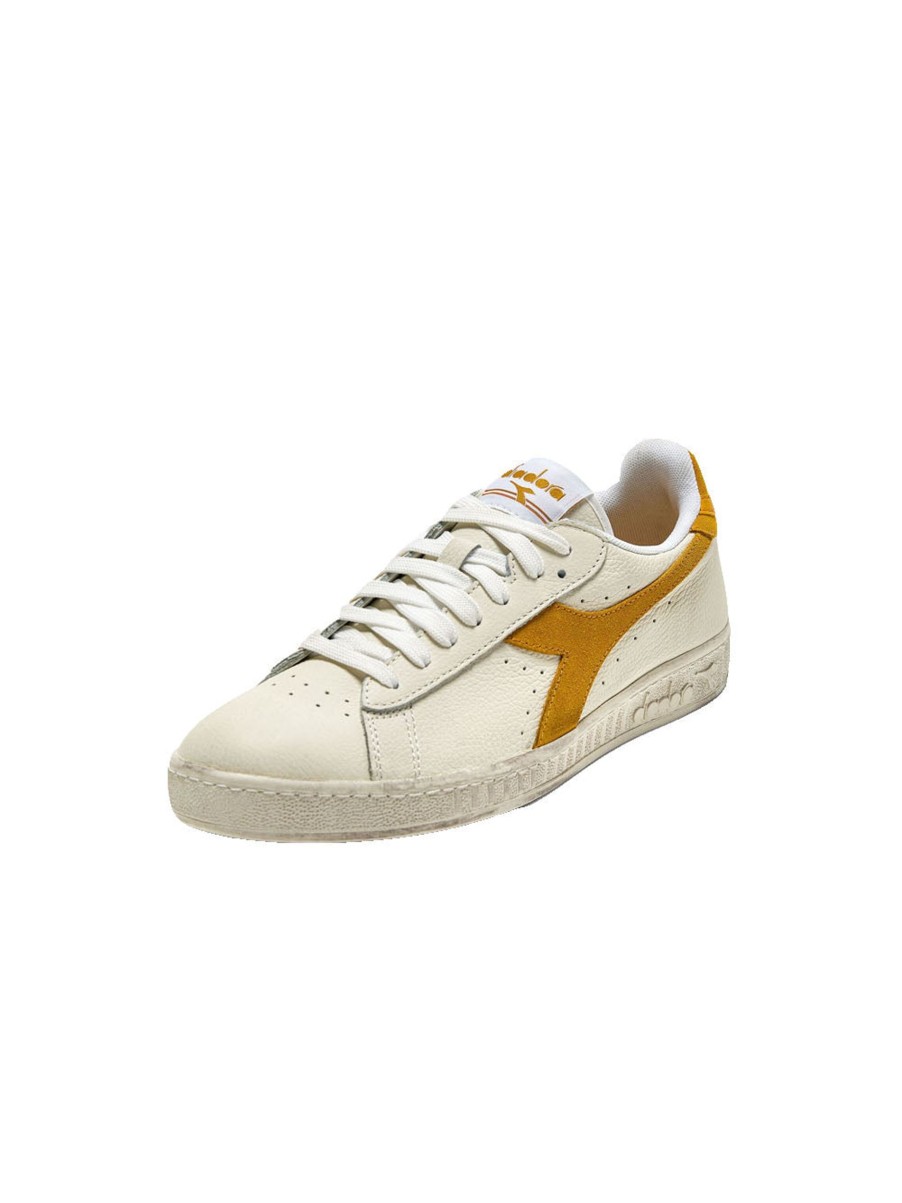 Scarpe diadora | Game L Low Waxed Suede Pop - White/Calendula