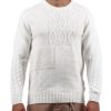 Uomo berna Pullover | M Girocollo Patchwork - Panna