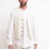 Uomo bl11 Gilet | Gilet Cotone Lino Off White