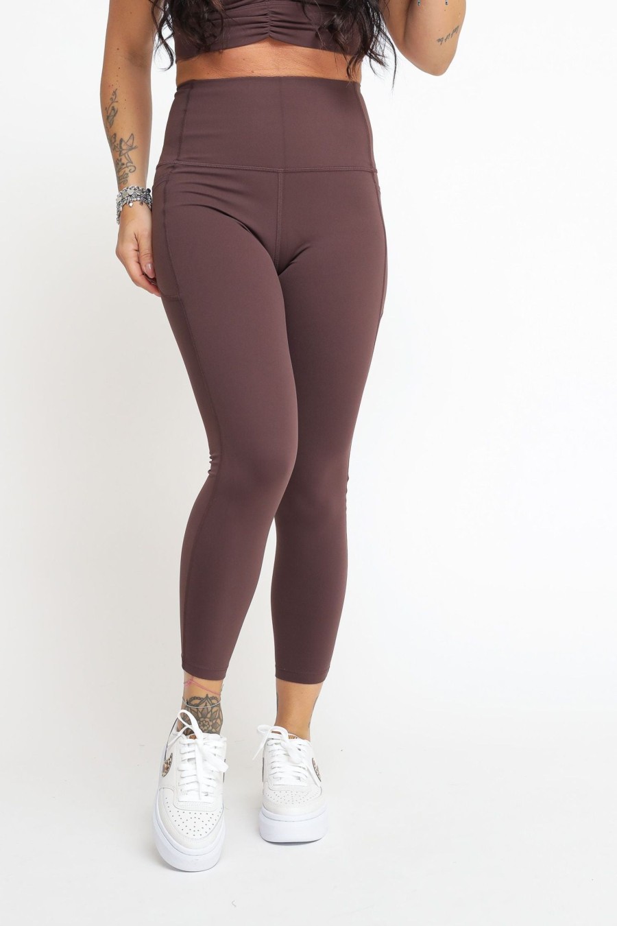 Donna glamorous Leggings | Ladies Leggins - Chocolate