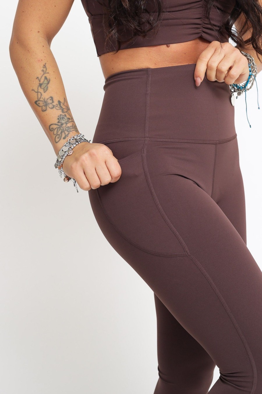 Donna glamorous Leggings | Ladies Leggins - Chocolate