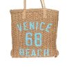 Donna sun68 Beach Borse Da Mare | Big Bag Rafia - Sabbia/Turchese