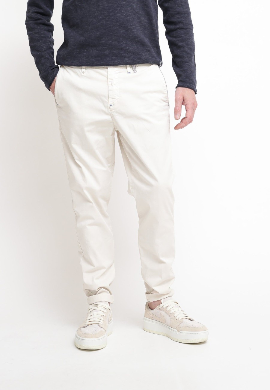 Uomo bl11 Pantaloni | Chinos Basico Panna