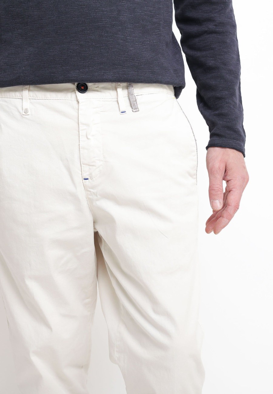 Uomo bl11 Pantaloni | Chinos Basico Panna