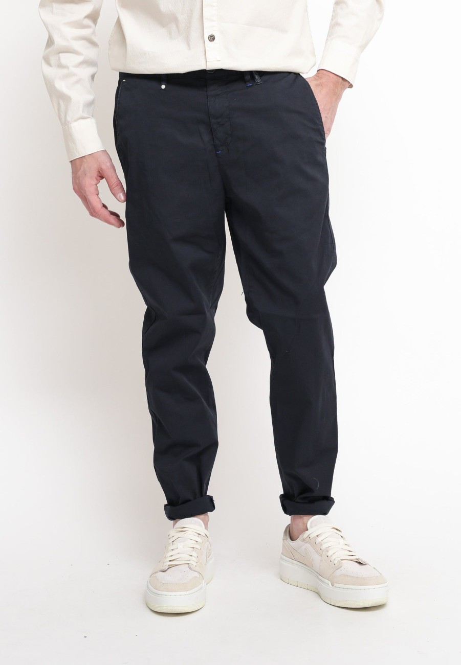 Uomo bl11 Pantaloni | Chinos Basico Blu Navy