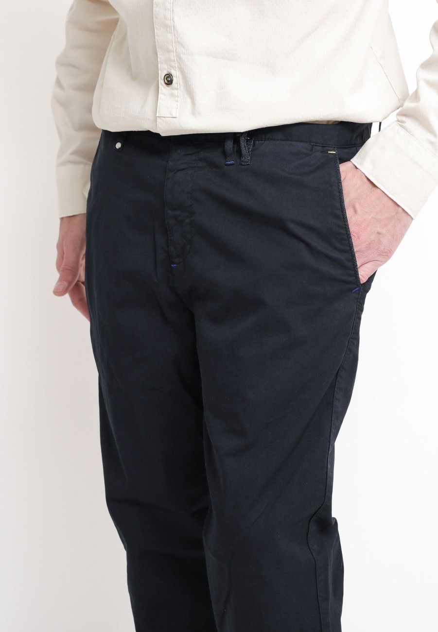 Uomo bl11 Pantaloni | Chinos Basico Blu Navy