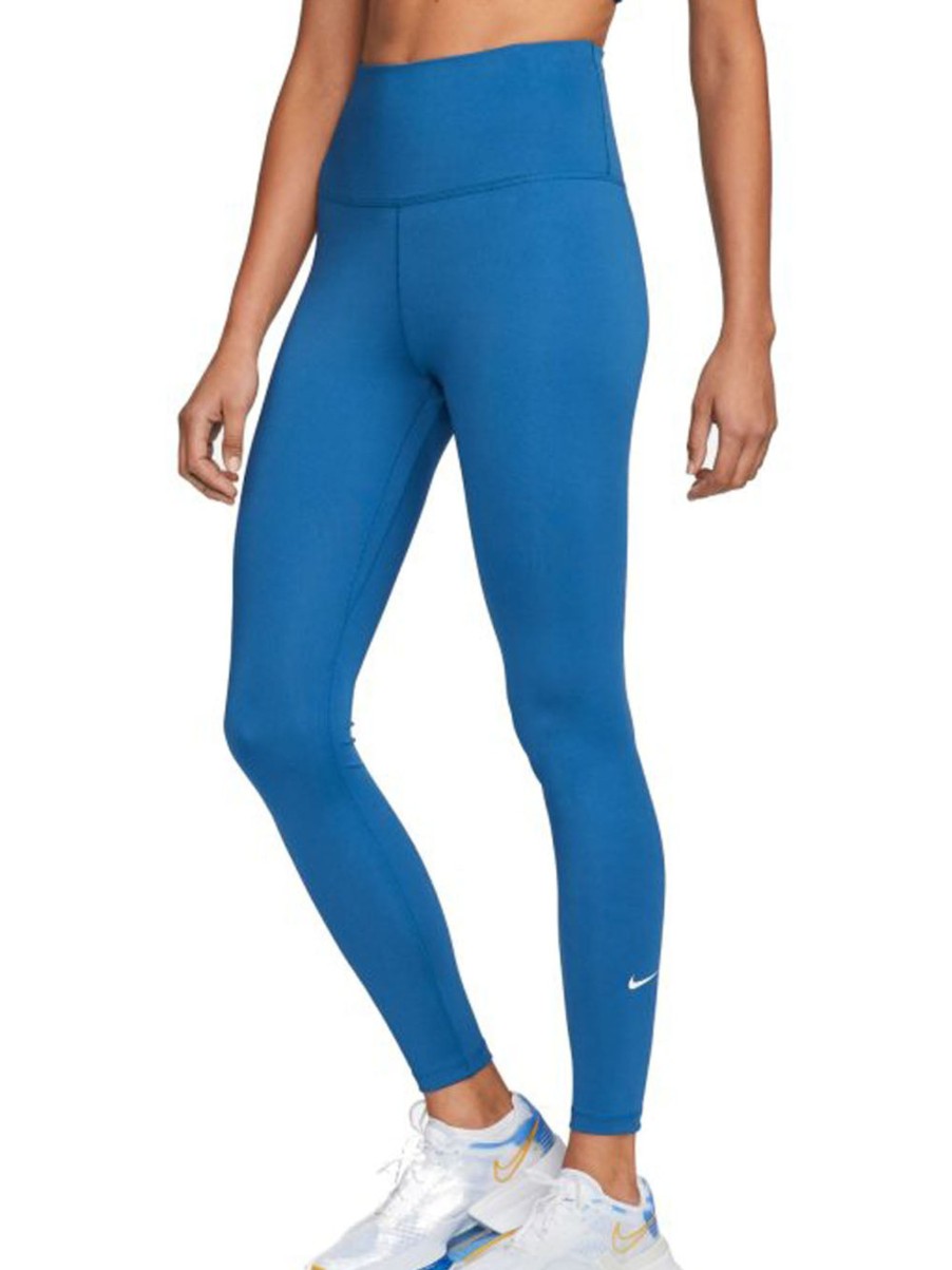 Donna nike Leggings | One Leggings A Vita Alta - Industrial Blue/Bianco