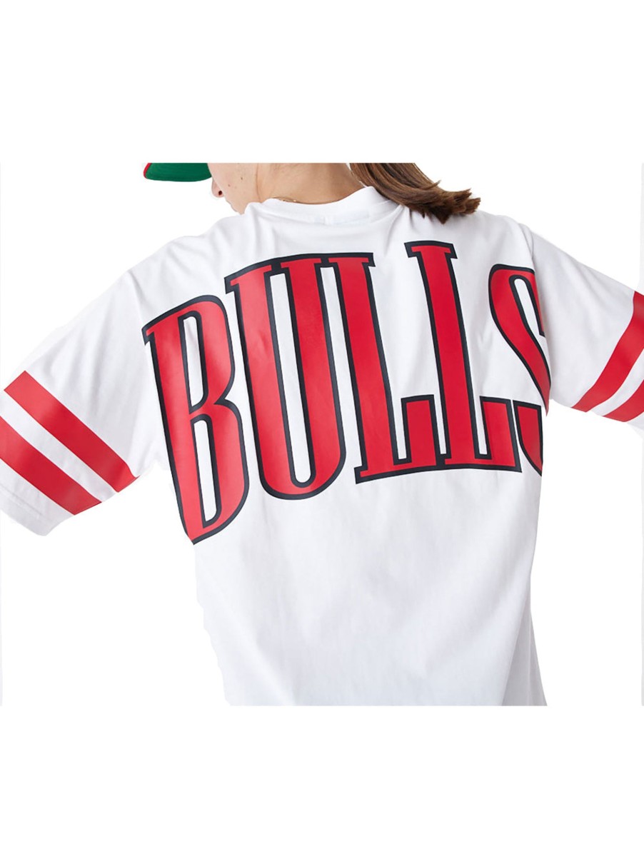 Uomo New Era T-Shirt | T-Shirt Oversize Chicago Bulls Nba Arch Graphic - Bianco