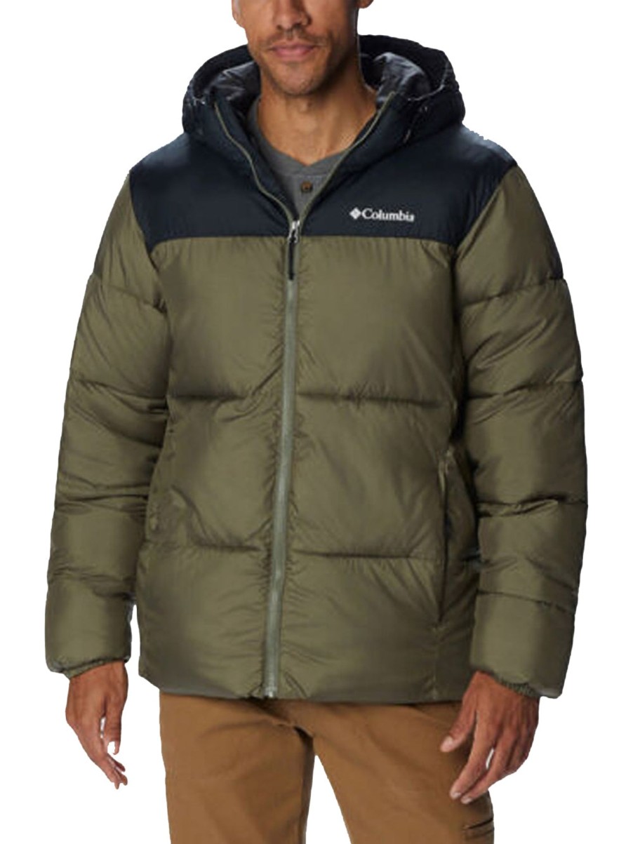 Uomo Columbia Giubbotti | Puffect Hooded Jacket - Green/Black