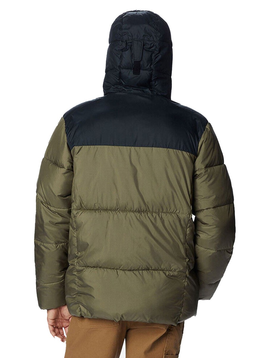 Uomo Columbia Giubbotti | Puffect Hooded Jacket - Green/Black