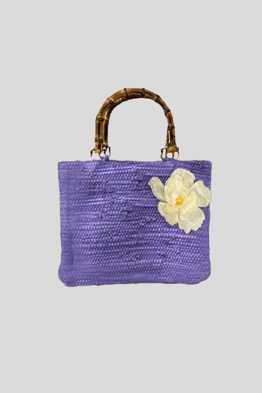 Donna mia bag Borse A Mano | Tote Bag Mini Con Manico Bamboo - Lavanda