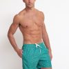 Uomo sun68 Beach Boxer Da Mare | Swim Pant Small Print - Verde Prato