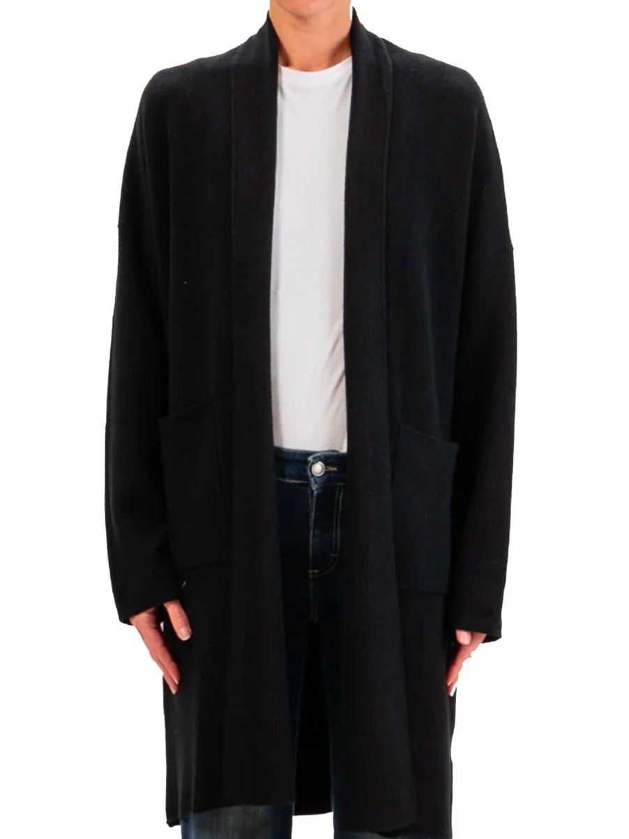 Donna Have One Cappotti | Cappotto Punto Stoffa - Nero