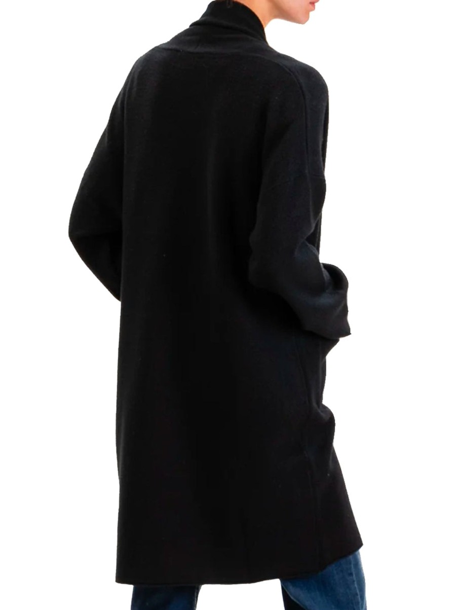 Donna Have One Cappotti | Cappotto Punto Stoffa - Nero