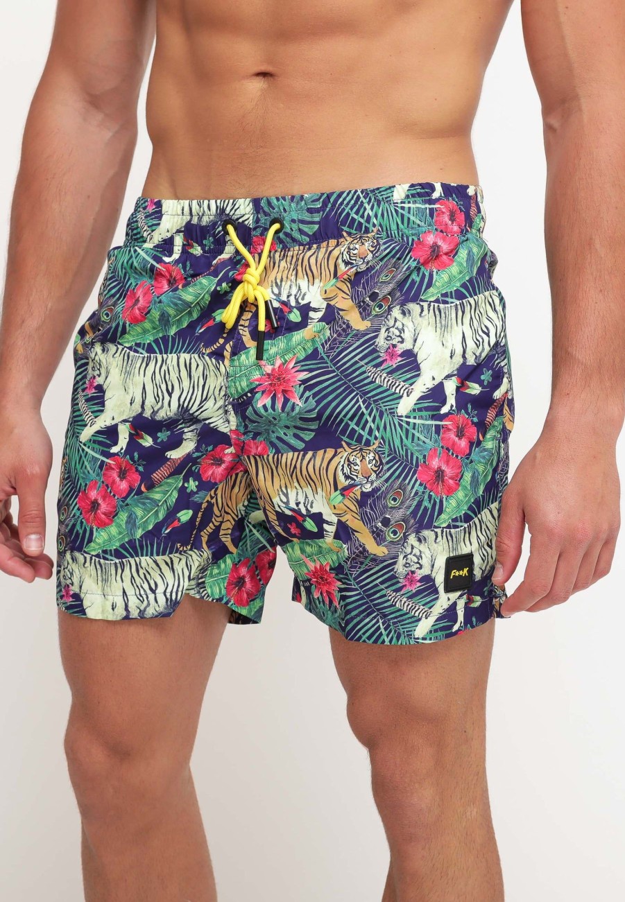 Uomo f**k project Boxer Da Mare | Printed Short - Fantasia